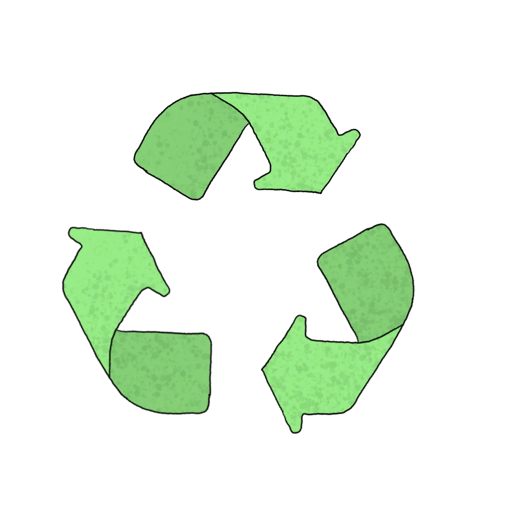 Ilustračný obrázok loga recyklácie